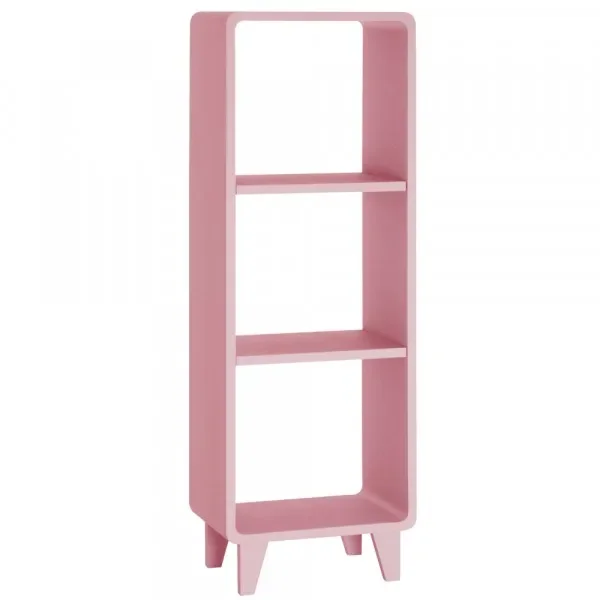 "Laurette narrow bookshelf millfeuille, Color: Vieux rose image"