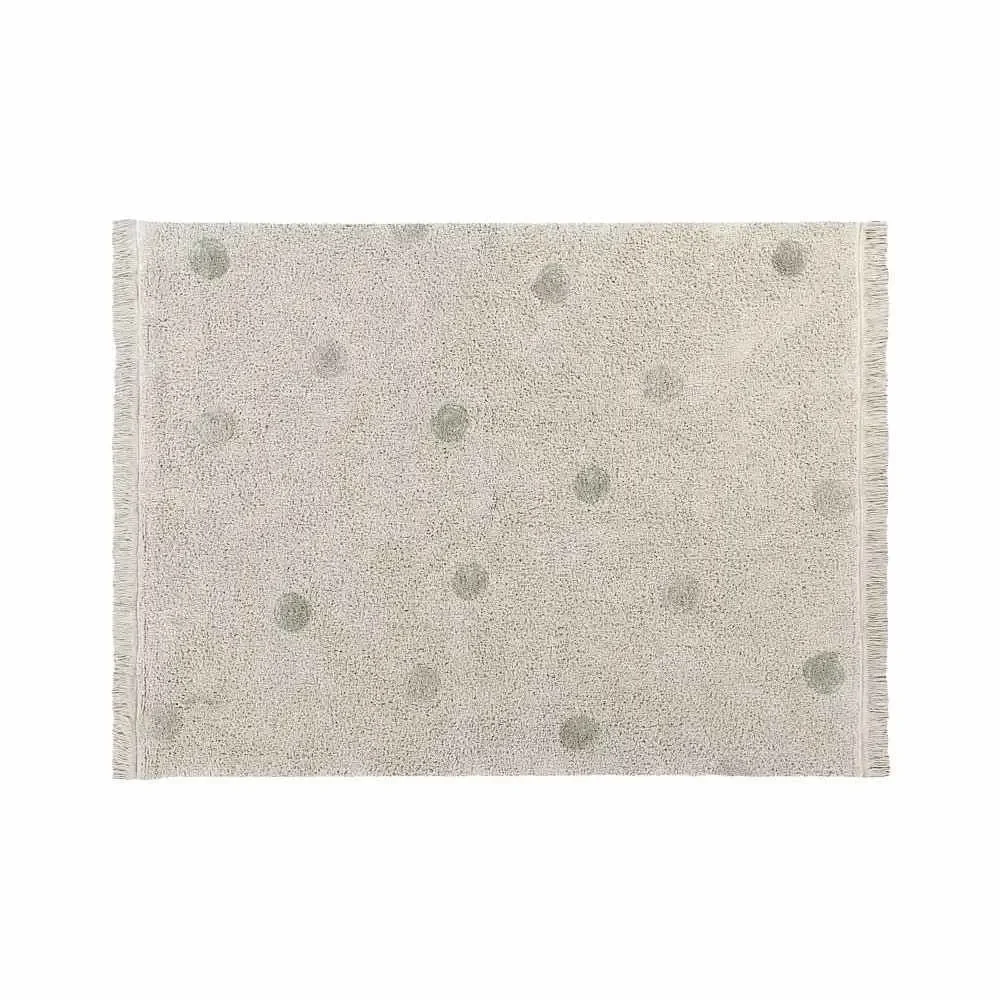 "Lorena Canals washable carpet "Hippy Dots" olive image"