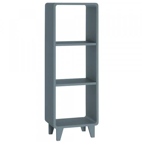 "Laurette narrow bookshelf millfeuille, Color: Gris Souris image"