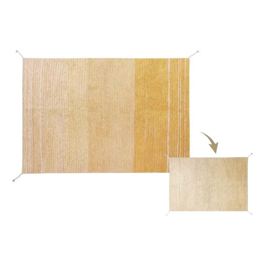 "Lorena Canal's washable turning carpet "Reversible Twin" yellow, Size: 170 x 240 cm image"