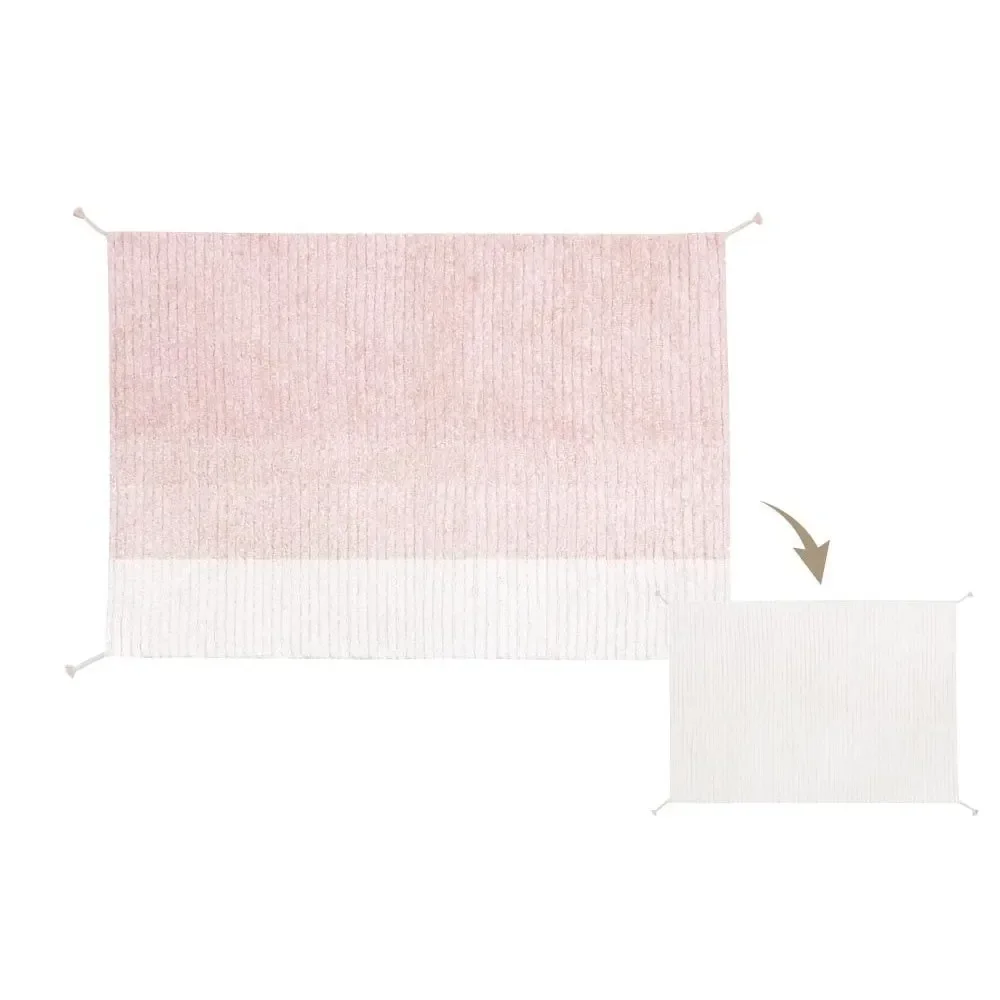"Lorena Canal's washable turning carpet "Reversible Gelato" pink, Size: 120 x 160 cm image"