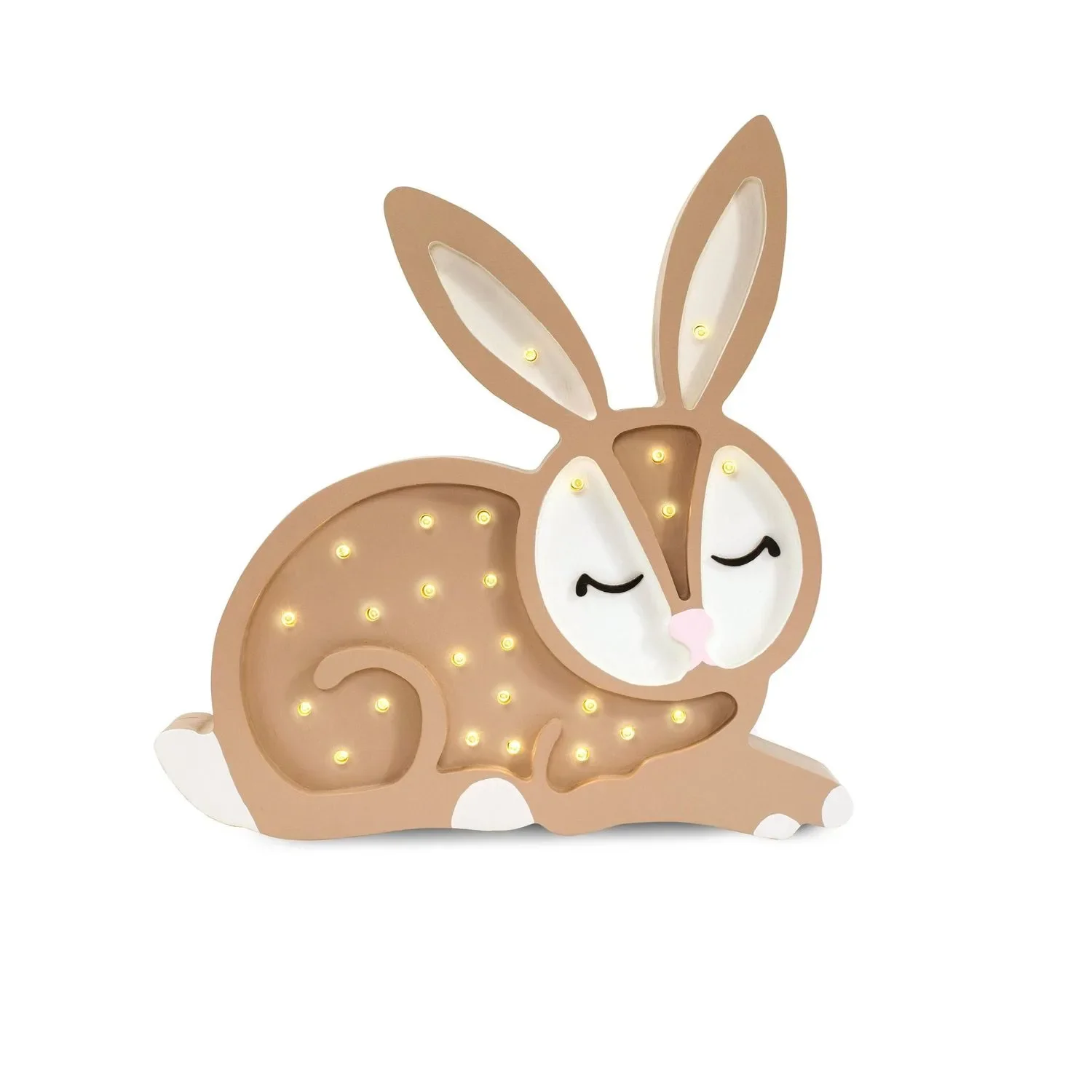 "Little Lights Night Light for Children, Bunny Night Lamp – 100% natural pinewood, color: chocolate image"