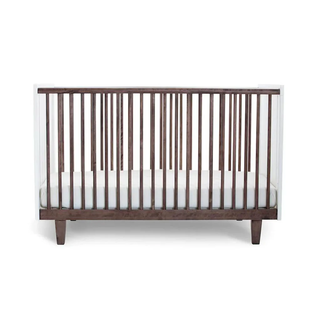 "Oeuf baby bed rhea walnut white 70 x 140 image"