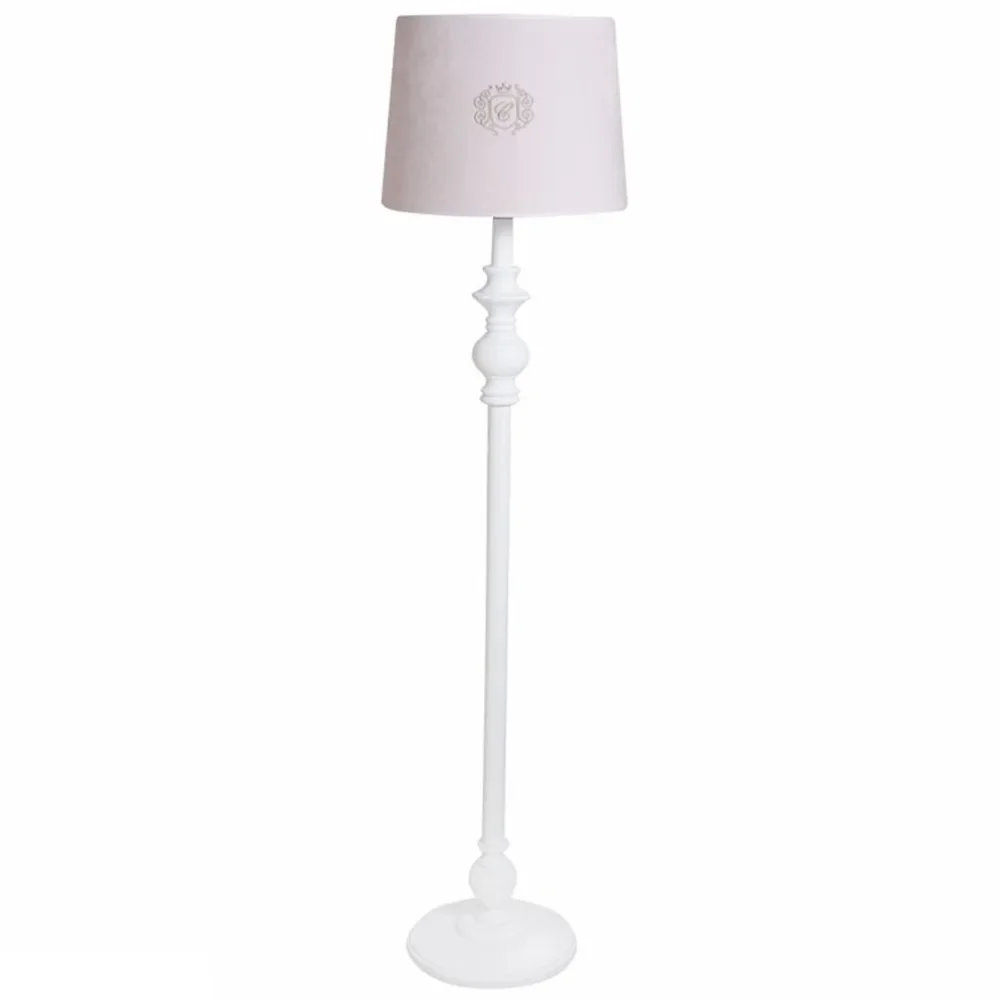 "Caramella floor lamp turned leg gold emblem pink image"