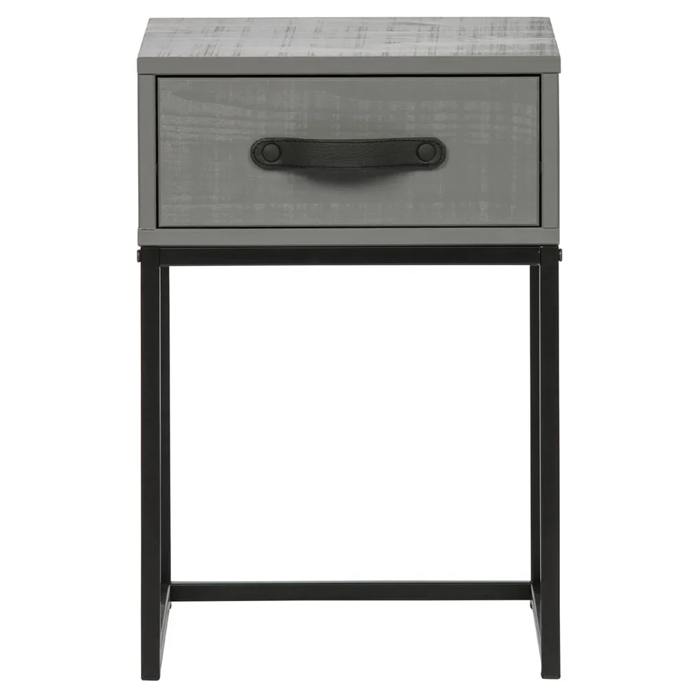"Woood bedside table morris clay gray image"