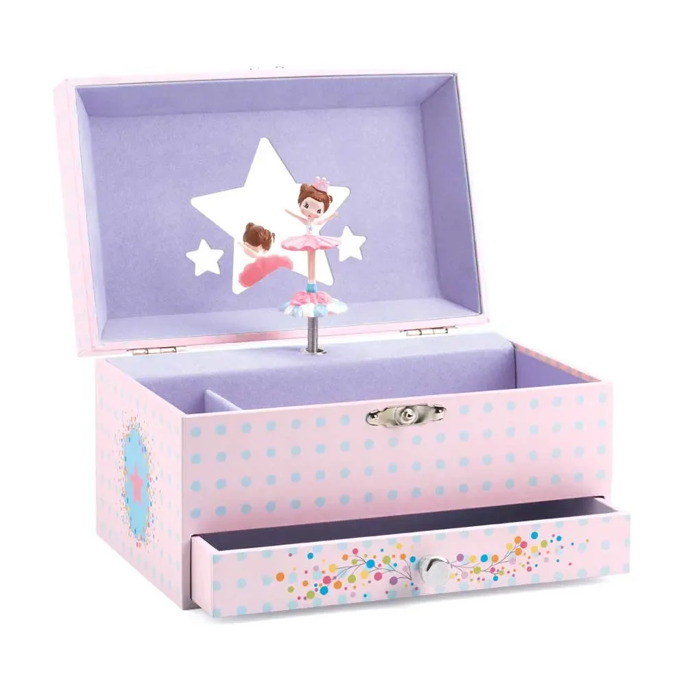 "Djeco jewelry box with music box ballerina image"