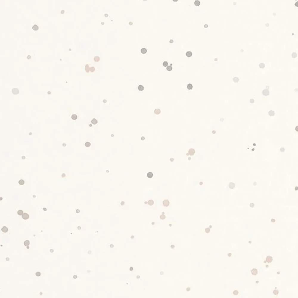 "Casadeco children's wallpaper Happy Dreams blobs beige gray image"