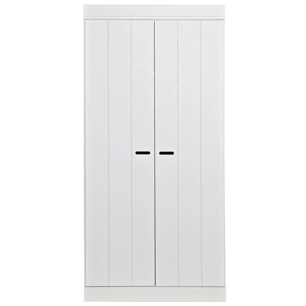 Wood 2 doorer Wardrobe expandable white