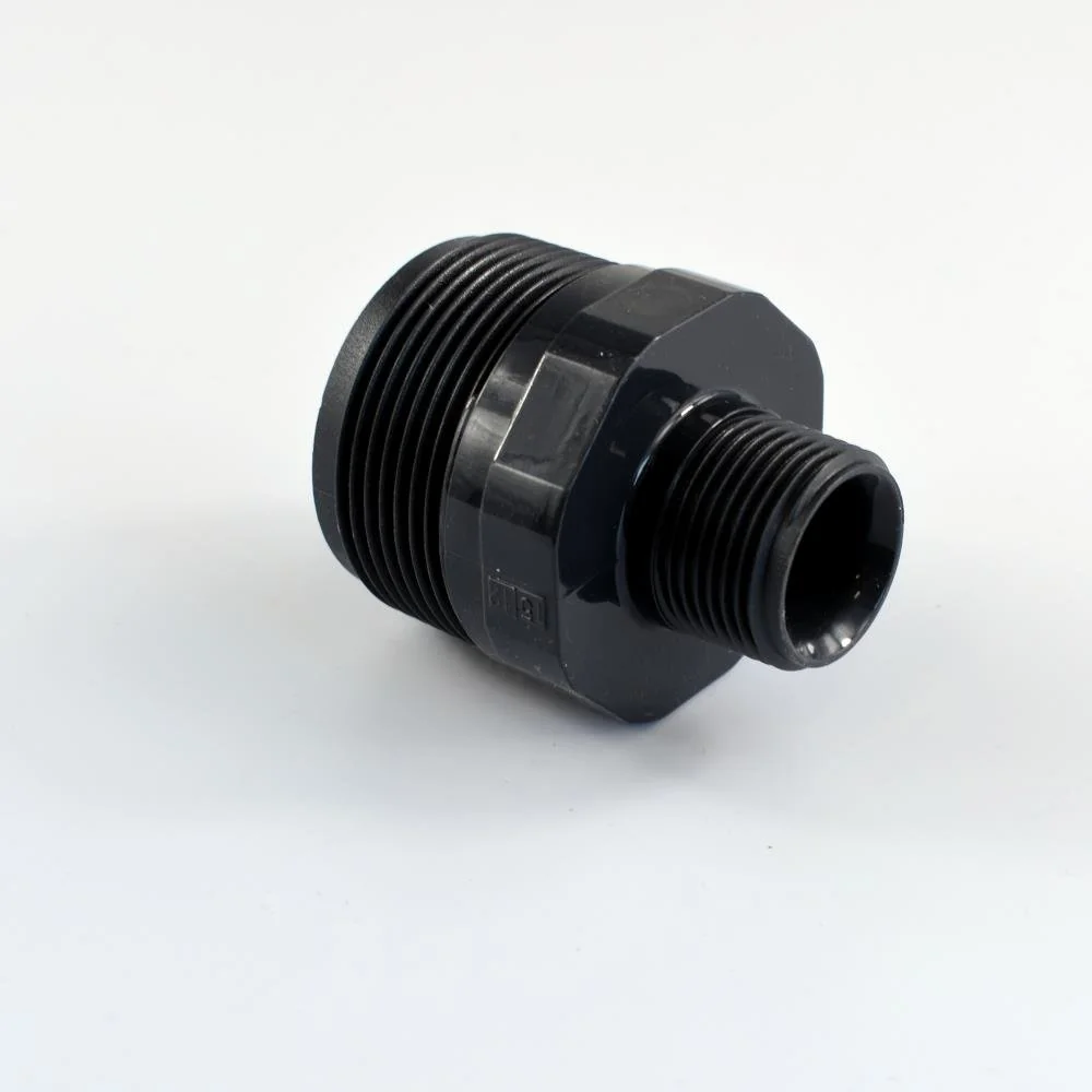 "PVC Reducing Nipple 1 1/2" x 3/4" - PVC-U Double Nipple Fitting image"