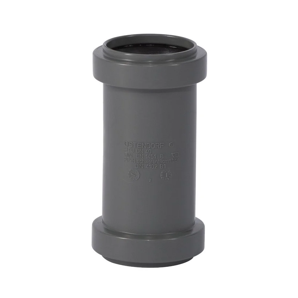 "HTsafeMM DN40 Double Socket - Drain Pipe Connector image"