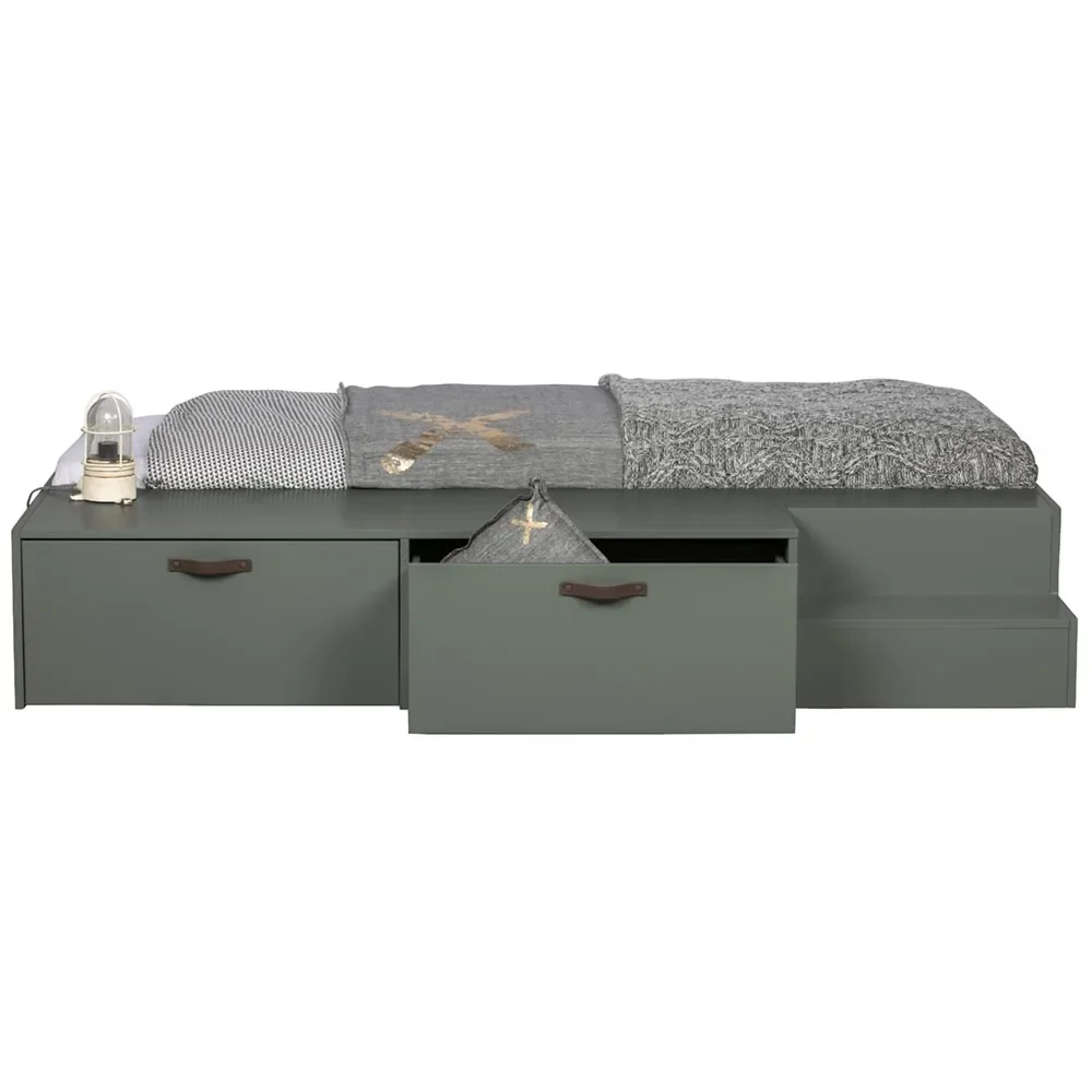 "Vtwonen drawer bed gray green image"