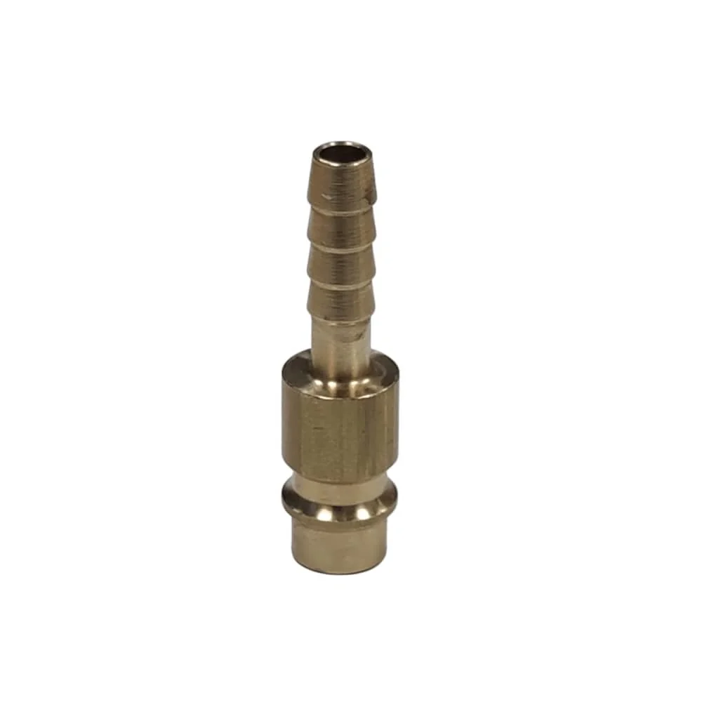 "Air Compressor Quick Connect, 6mm Hose Barb, Brass Fitting image"