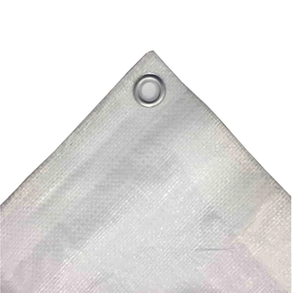 3x5m White Waterproof Tarp - 180 gsm UV Resistant Cover