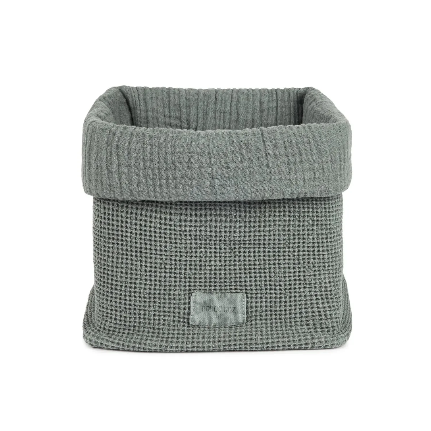 "Nobodinoz WABI SABI laundry, storage, and toy basket, 20 x 18 cm, azure blue image"