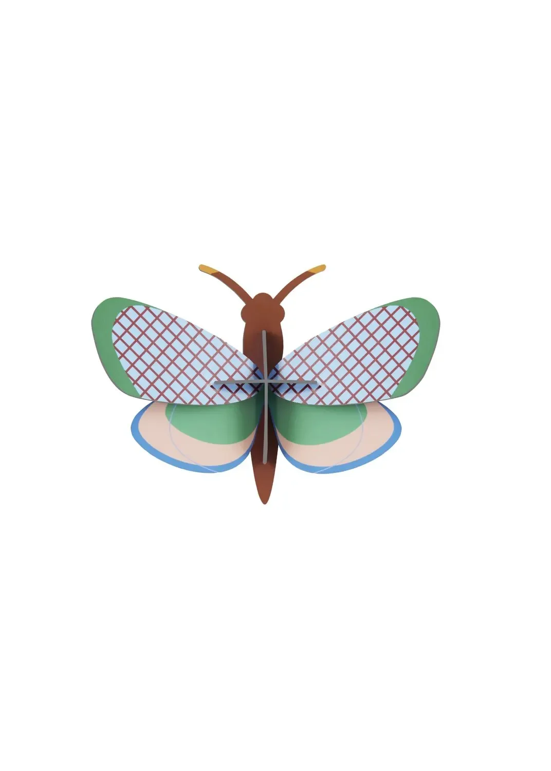 "Studio ROOF ornament, craft set, 3D wall object - grid butterfly image"
