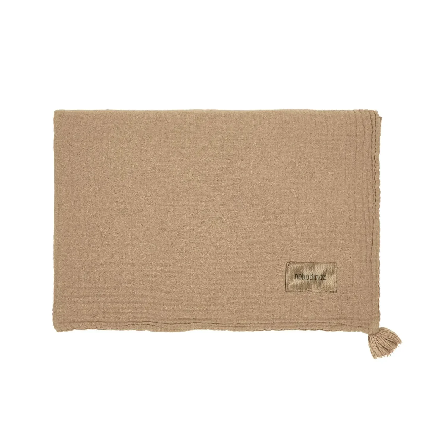 "Nobodinoz WABI SABI Baby Blanket, Double Muslin Blanket, 65 x 100 cm, Colour: Sesame image"