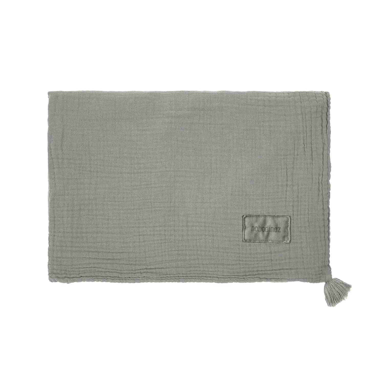 Nobodinoz WABI SABI Baby Blanket, Double-Layer Muslin Blanket, 65 x 100 cm, Color: Azure Blue
