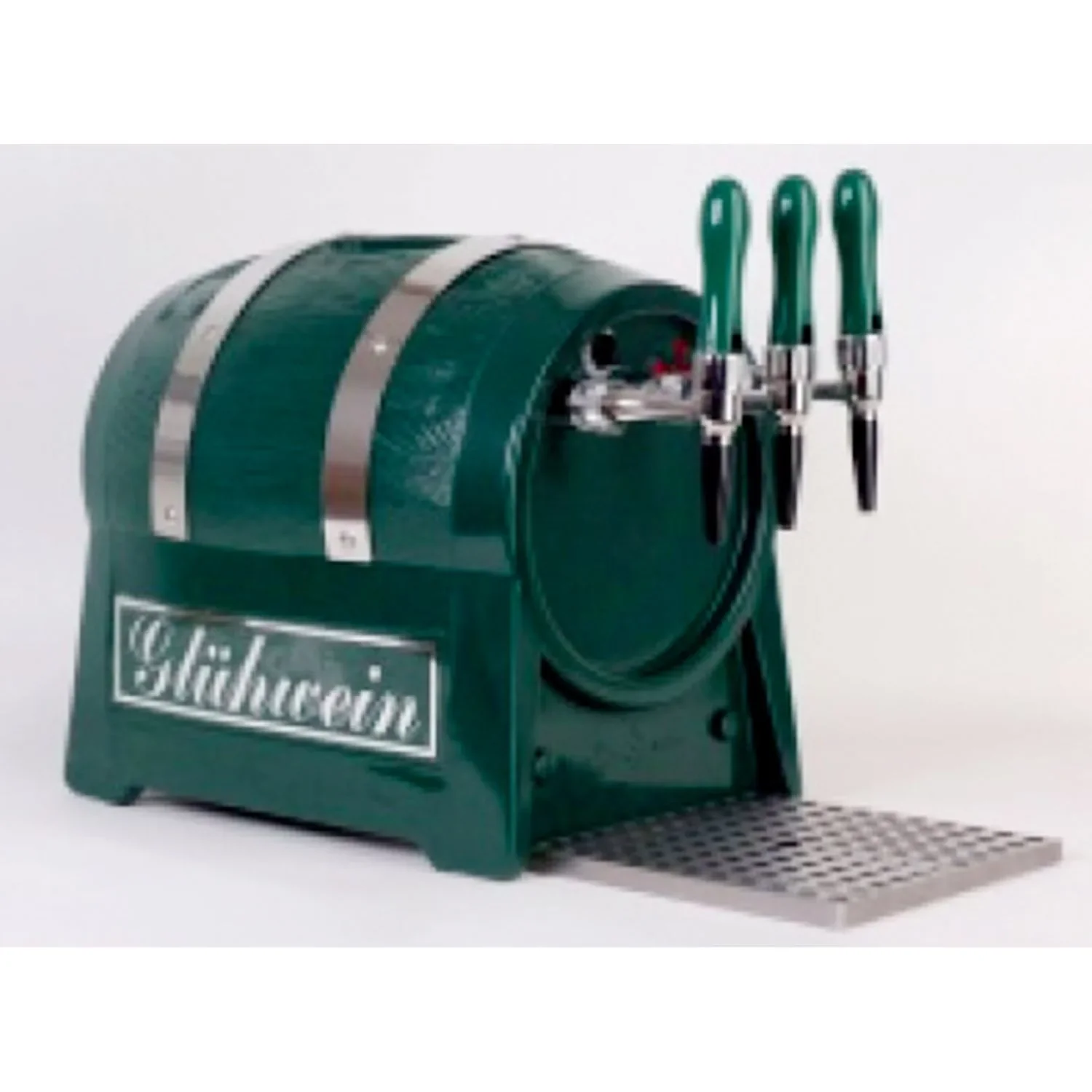 "Mulled wine dispenser, continuous beverage heater, 3-pipe with integrated air compressor, 9kW, barrel-shaped housing image"