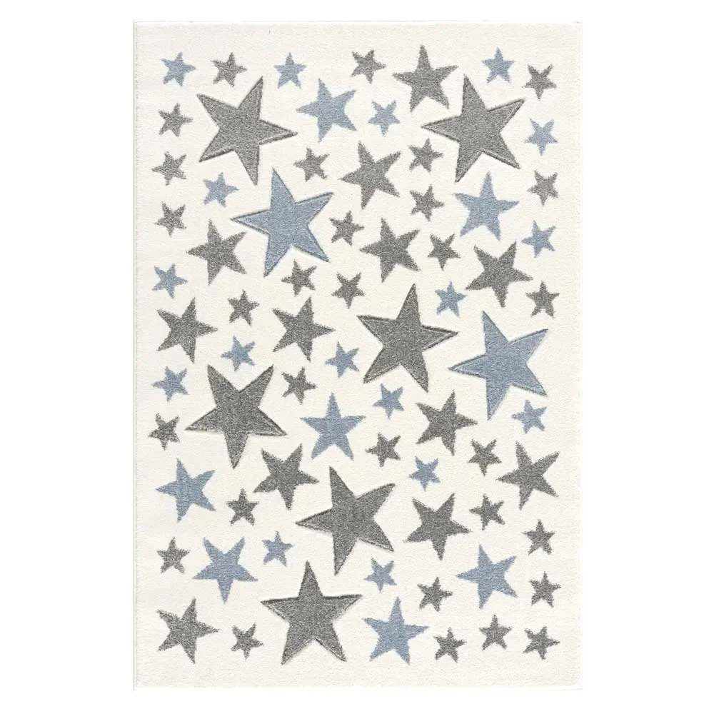 Livone children's carpet stella stars blue gray, Carpet size: 160 x 230 cm
