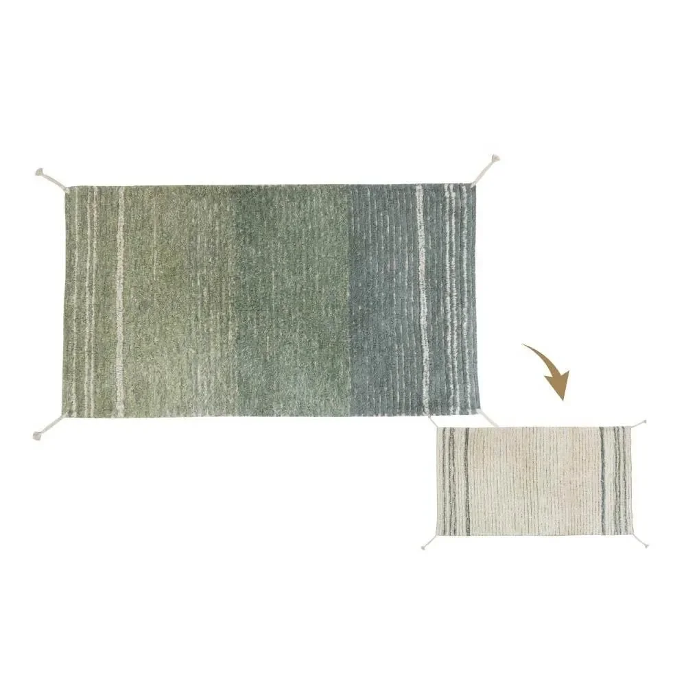 "Lorena Canal's washable turning carpet "Reversible Twin" blue, Size: 80 x 140 cm image"