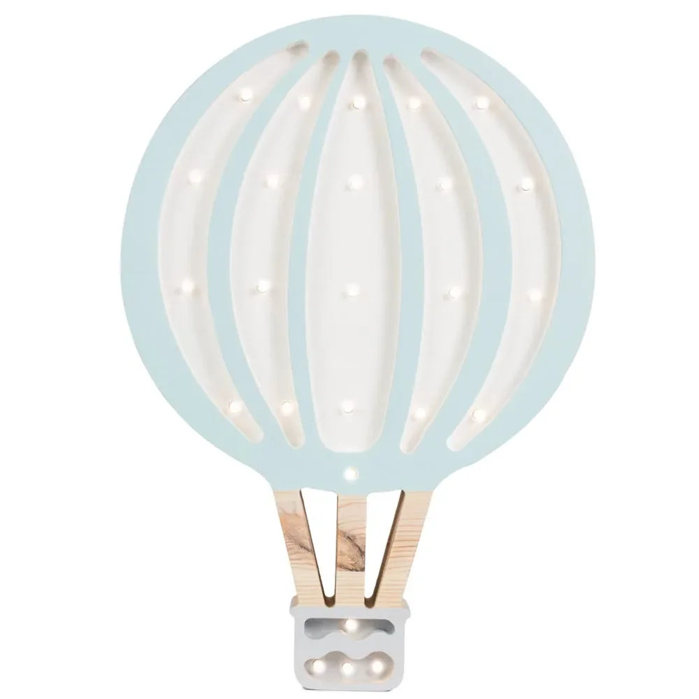 "Little Lights LED decorative children's lamp hot air balloon mustard yellow image"