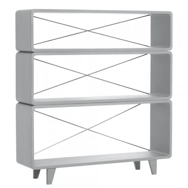 Laurette bookshelf Millefeuille, Color: Gris