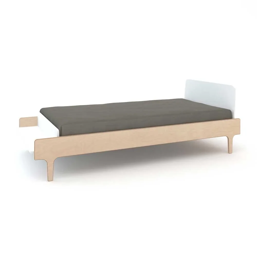 "Oeuf river single bed birch with white image"