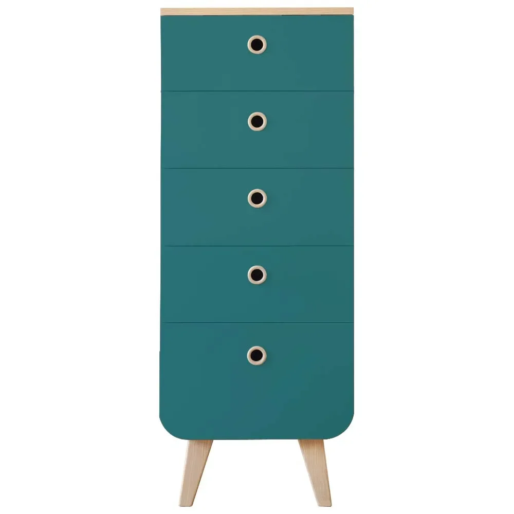 "Laurette Chiffonier Chest of drawers Zen, Color of the surfaces: Bleue Canard image"