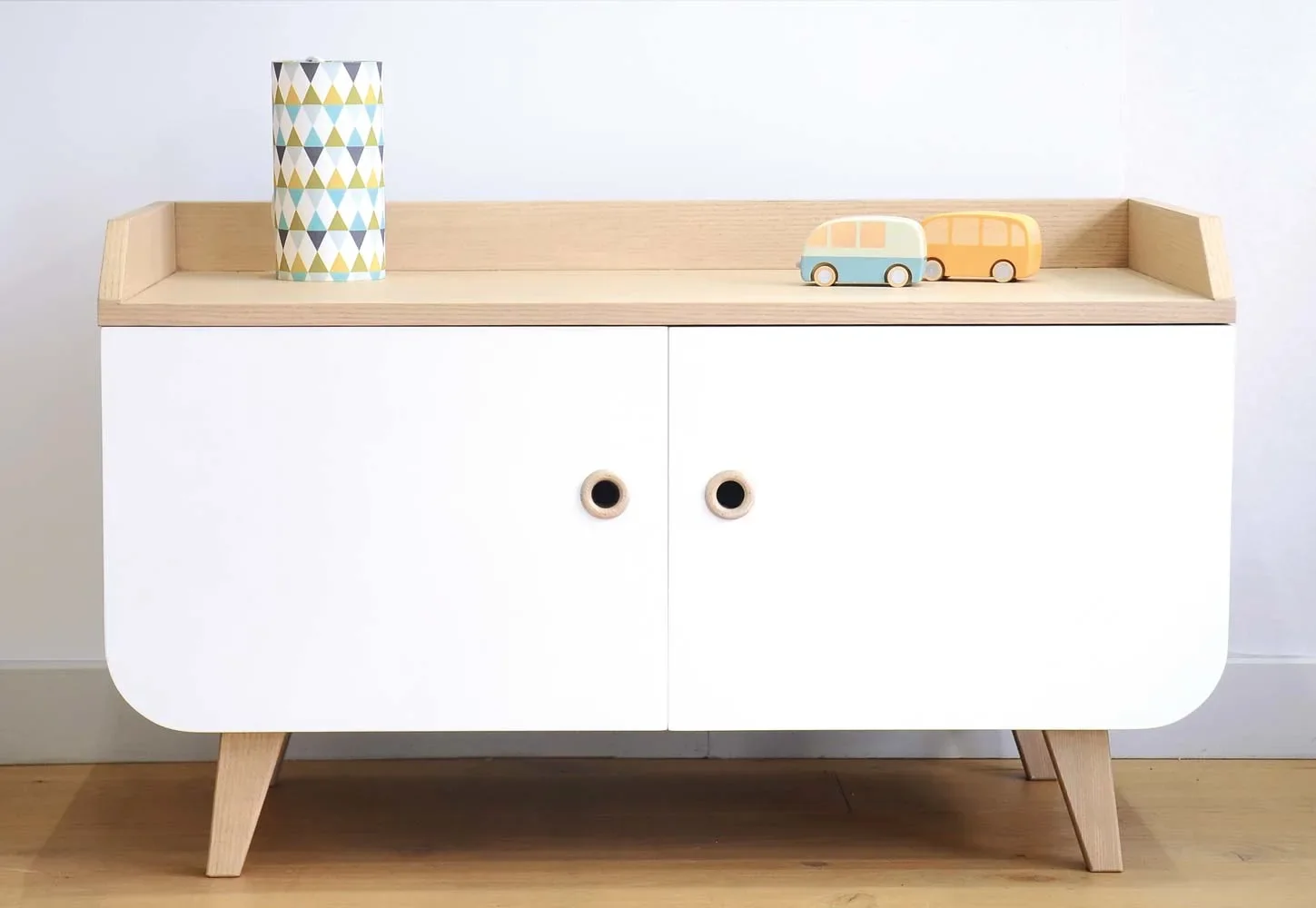 "Laurette sideboard zen, Color of the surfaces: White image"