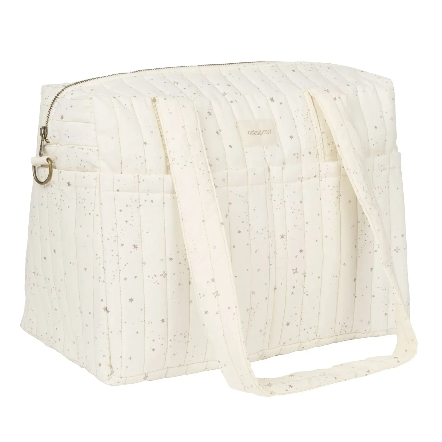 Nobodinoz STORIES Stroller Changing Bag, 40 x 30 x 25 cm, Color: Natural Milky Way