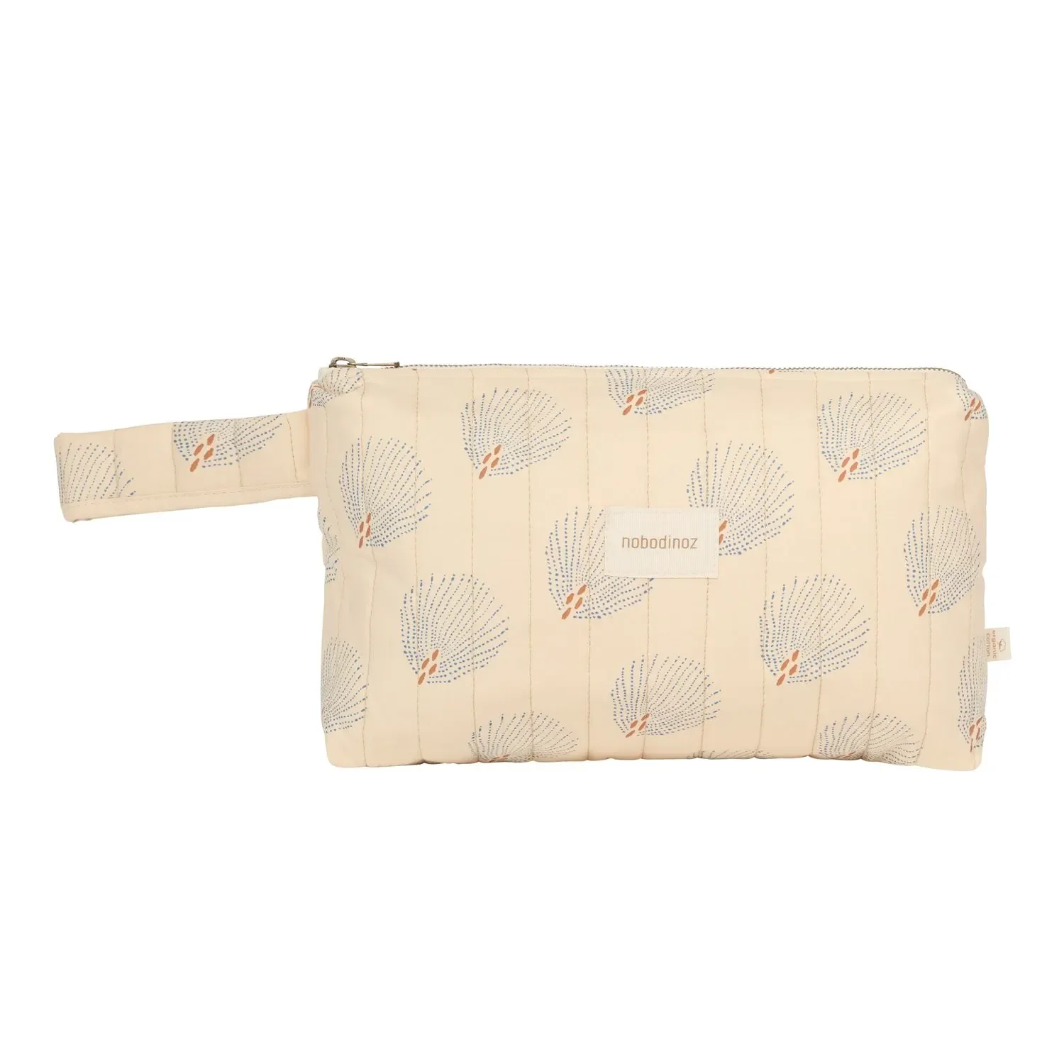 Nobodinoz STORIES Cosmetic Bag, 30 x 18 x 7 cm, Color: Blue Gatsby / Cream