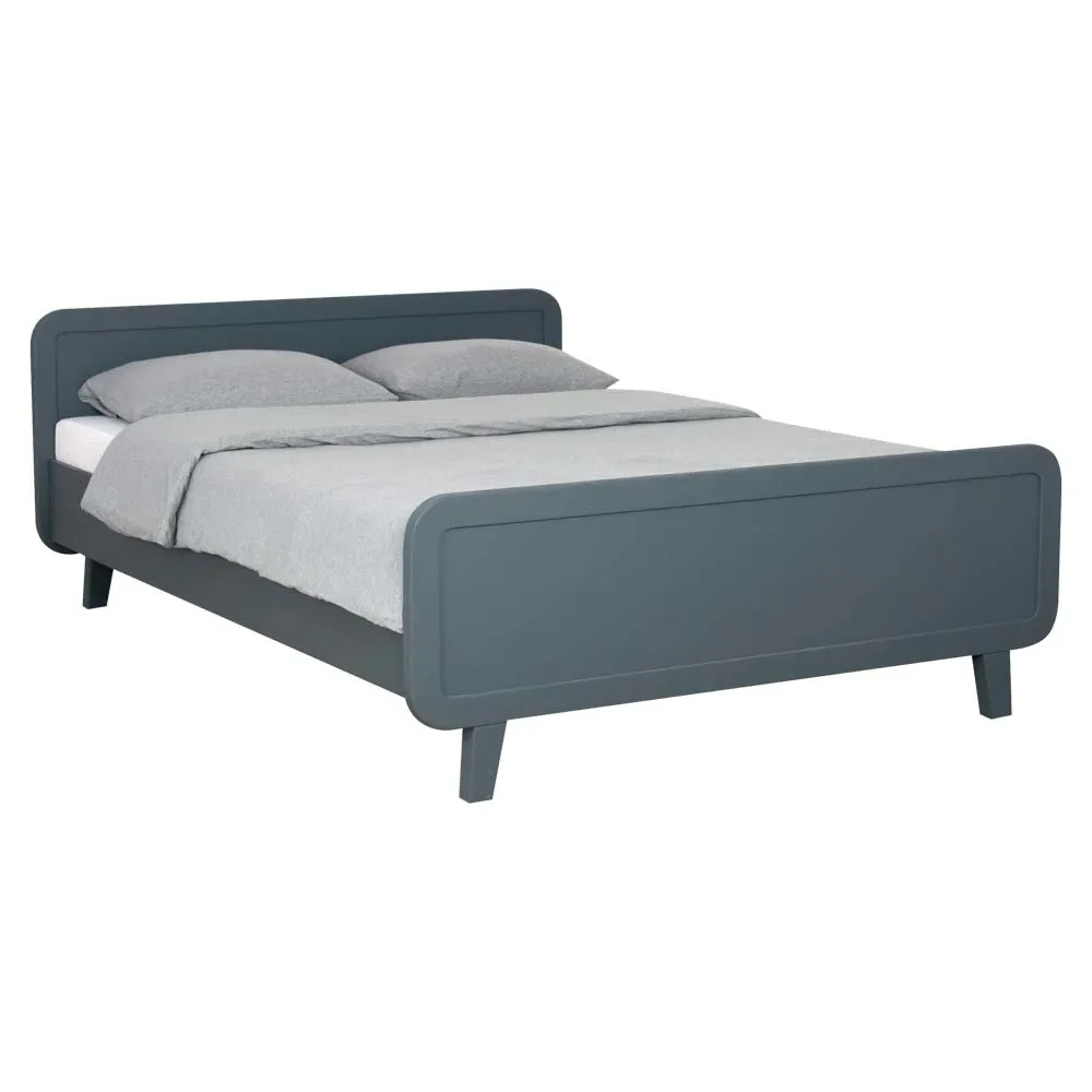 "Laurette Cot / double bed "Le lit rond" 140 x 200 cm, Color: Gris Souris image"