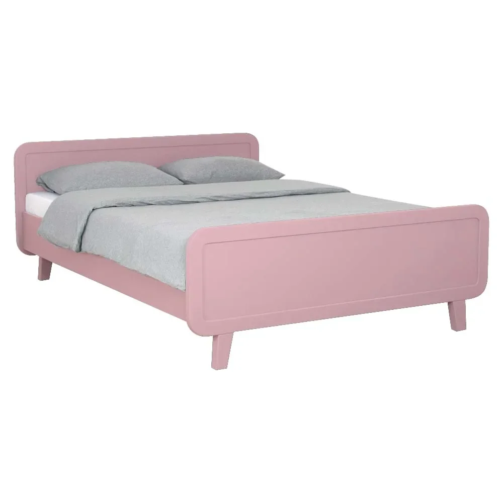 Laurette Cot / double bed "Le lit rond" 140 x 200 cm, Color: Rose Poudre