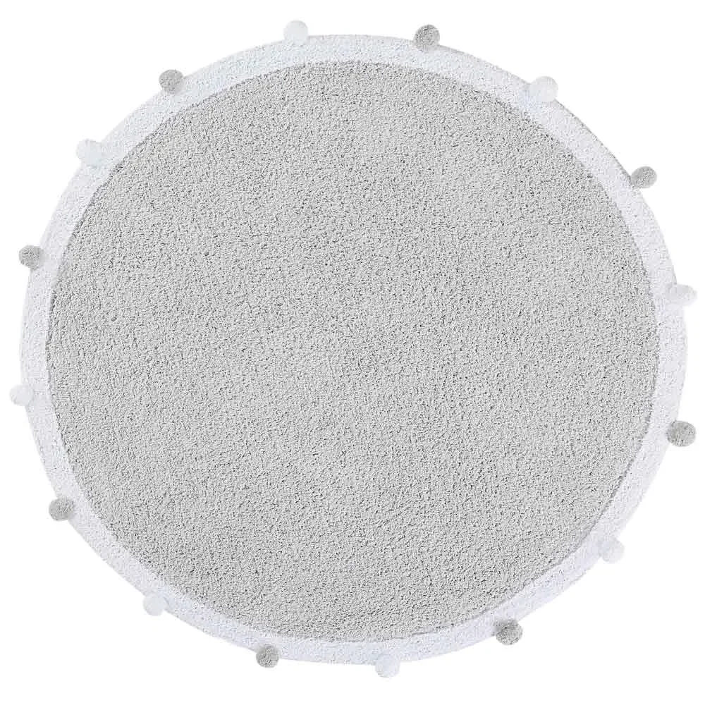 "Lorena Canals carpet round cotton bubbly gray image"