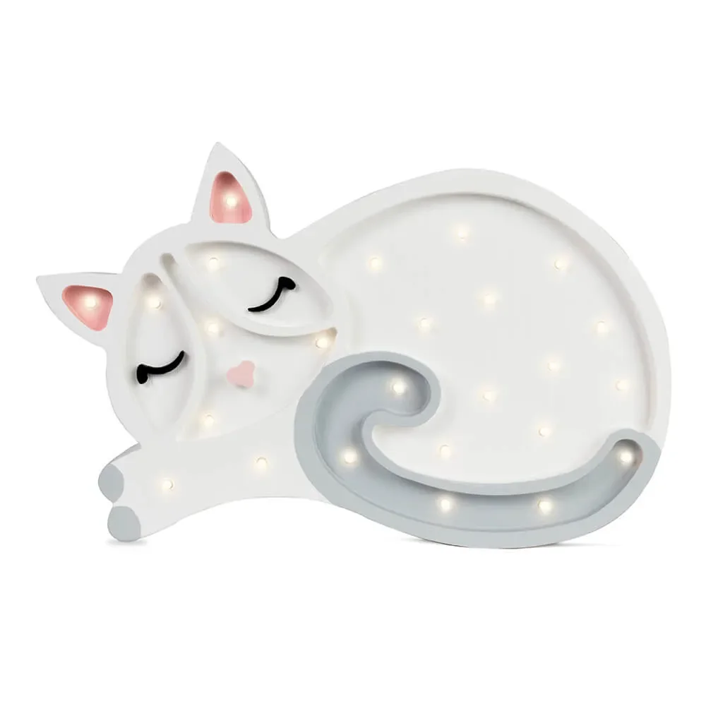 Little Lights Led Decorative Children's Lamp cat white