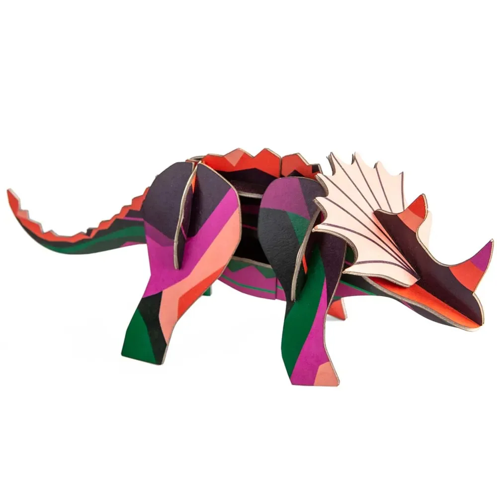 "Studio Roof 3D dinosaurs triceratops cardboard image"