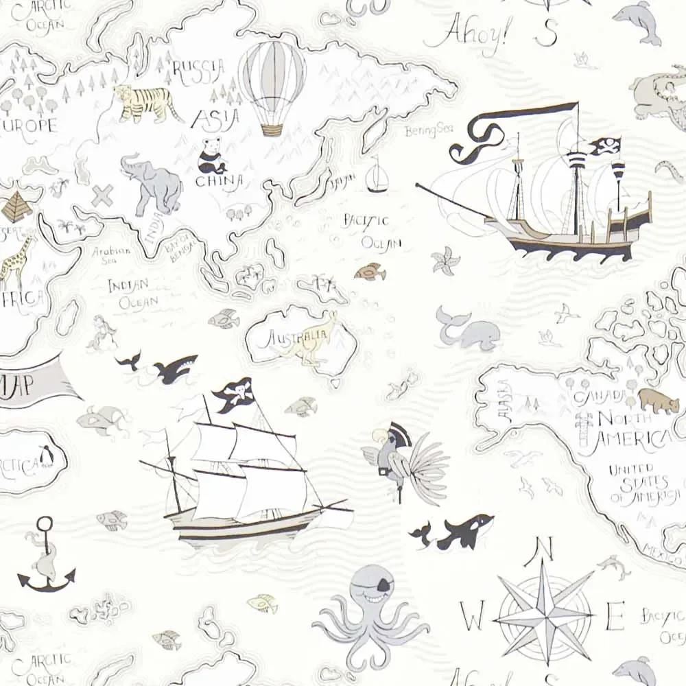"Little Sanderson Abracazoo wallpaper world map sand image"