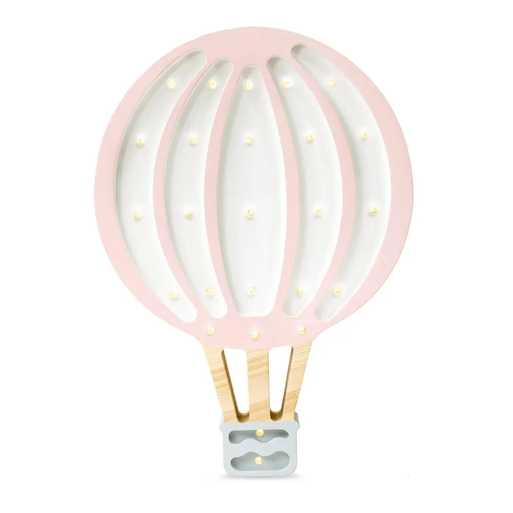 "Little Lights LED decorative children's lamp hot air balloon pink image"