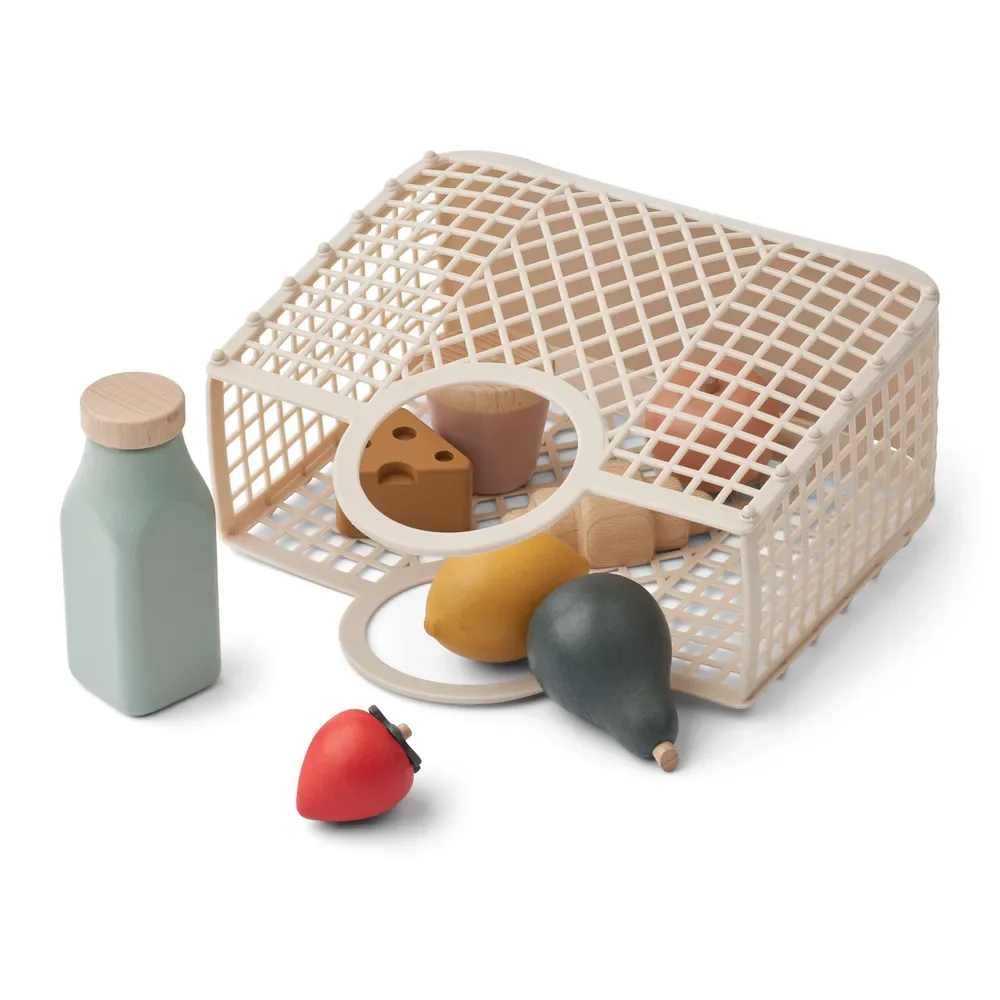 "Liewood Wooden Toy, Food Set – Florin, Sandy Multimix image"