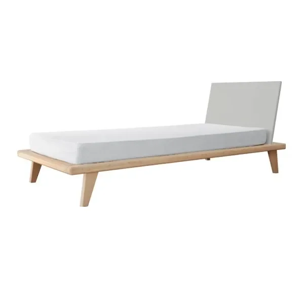 "Laurette Cot Zen 100 x 200, Color of the surfaces: Gray image"