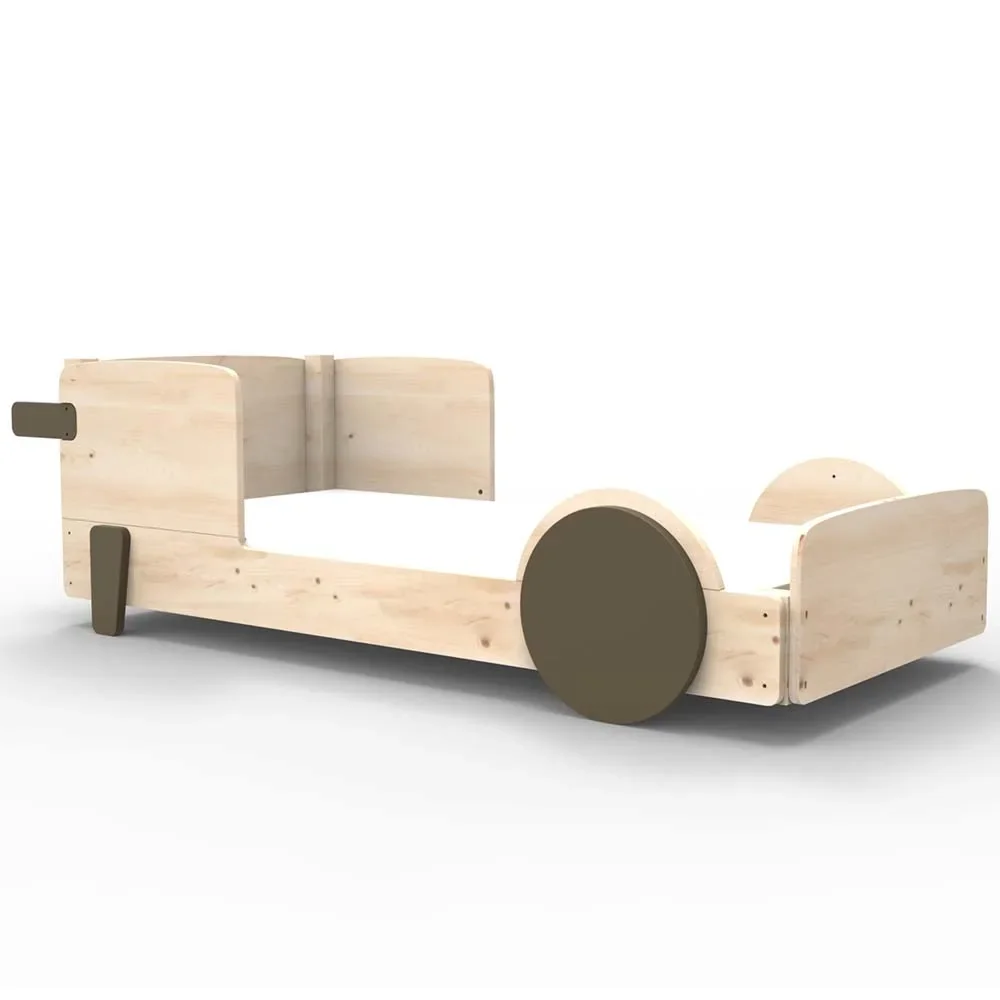 "Mathy by Bol's single bed "Discovery", Color elements: artichoke image"