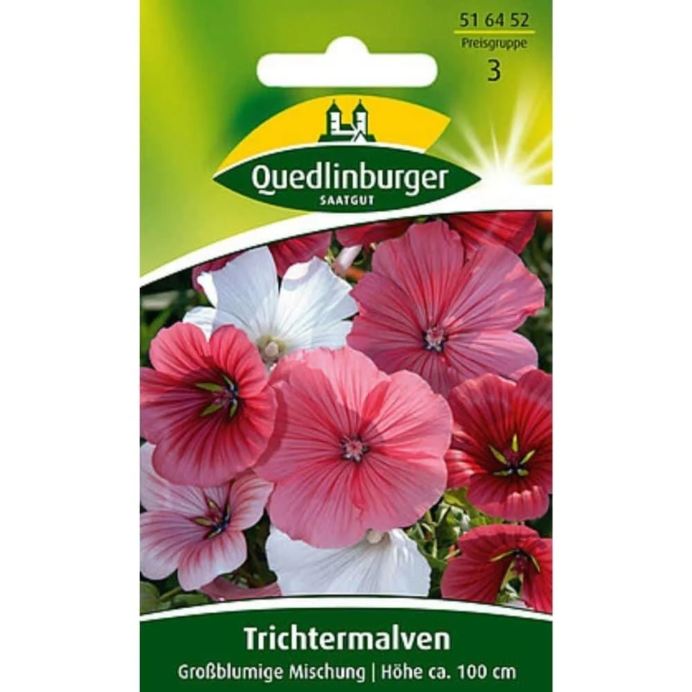 "Large Flowering Mallow Seeds - Summer Garden Flowers image"