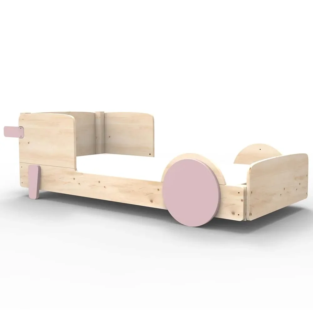 "Mathy by Bol's single bed "Discovery", Color elements: Winter pink image"