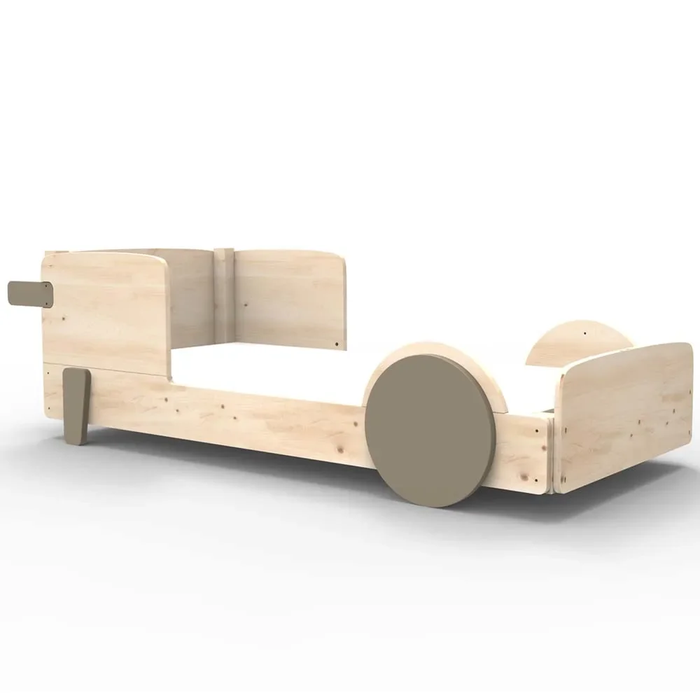 Mathy by Bol's single bed "Discovery", Color elements: linen