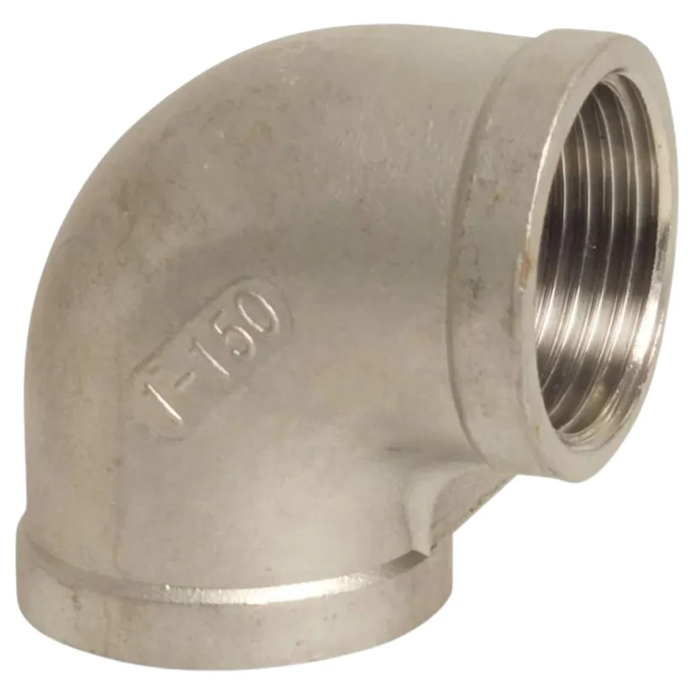 "Stainless Steel 90 Degree Elbow, 3/8" Female Threaded Pipe Fitting image"