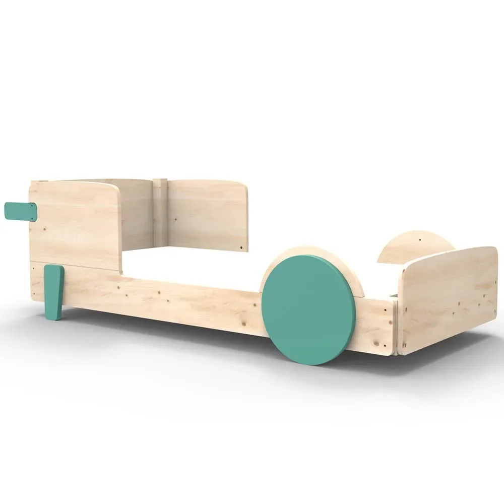 "Mathy by Bol's single bed "Discovery", Color elements: Light Green image"