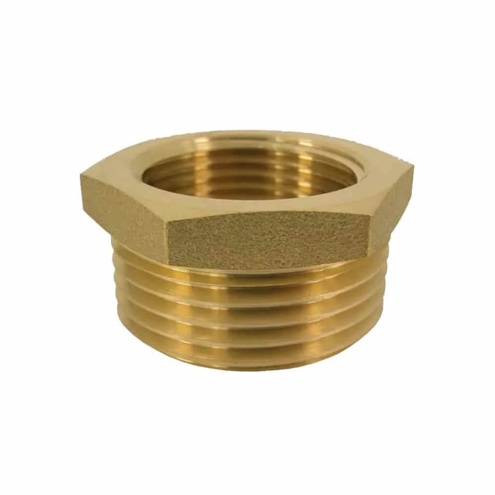 "Threaded Fitting Brass Reducer 2" M x 1" F image"