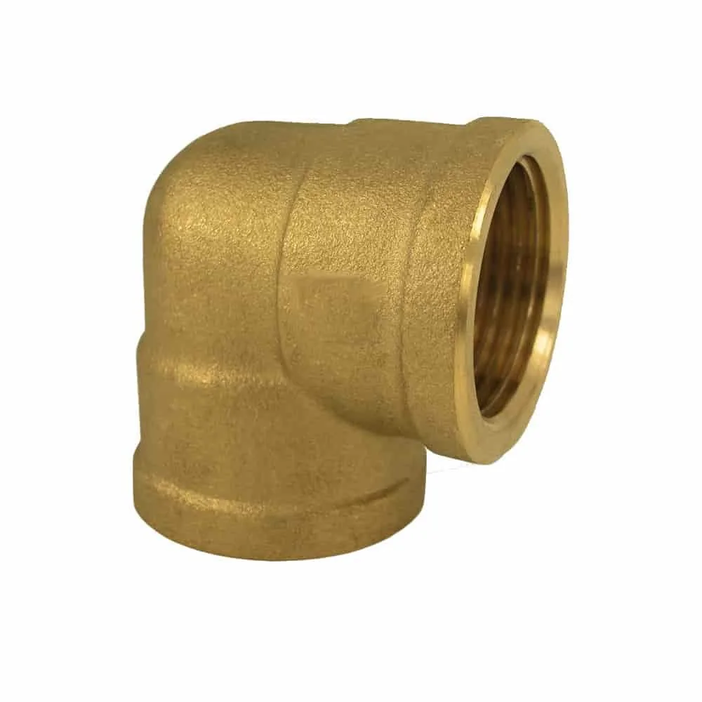"2 Inch Brass Elbow 90 Degree, Threaded Brass Fittings for Plumbing image"