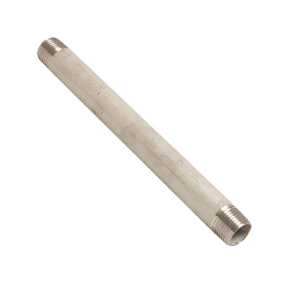 Stainless Steel Pipe Nipple, 1 1/4 Inch Threaded Fitting