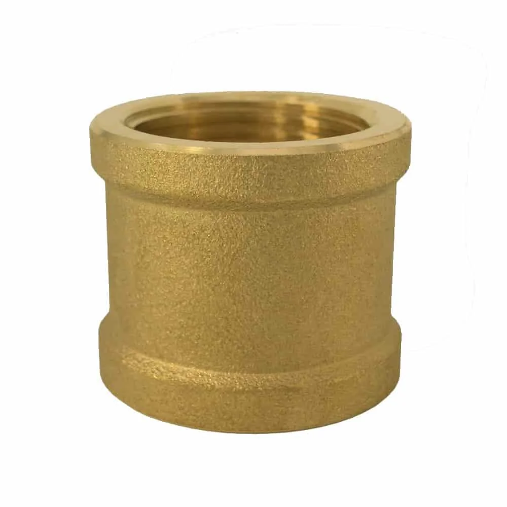 "1 1/2 Inch Brass Coupling, Female Threaded Fitting image"